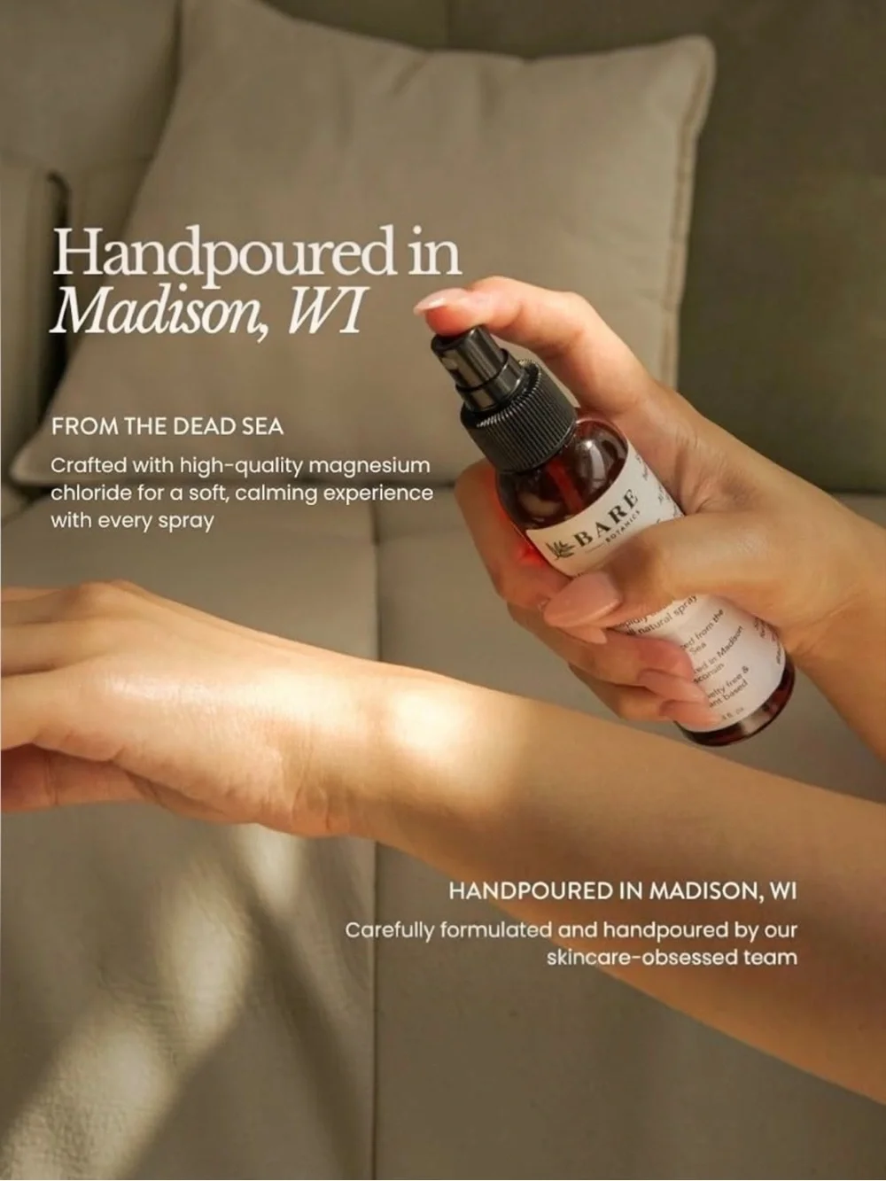 Unscented Magnesium Oil Spray, 4oz. Bottle, Made in USA